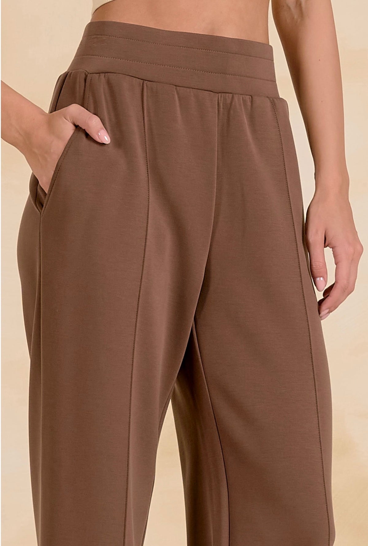 Pant Elastic Brown