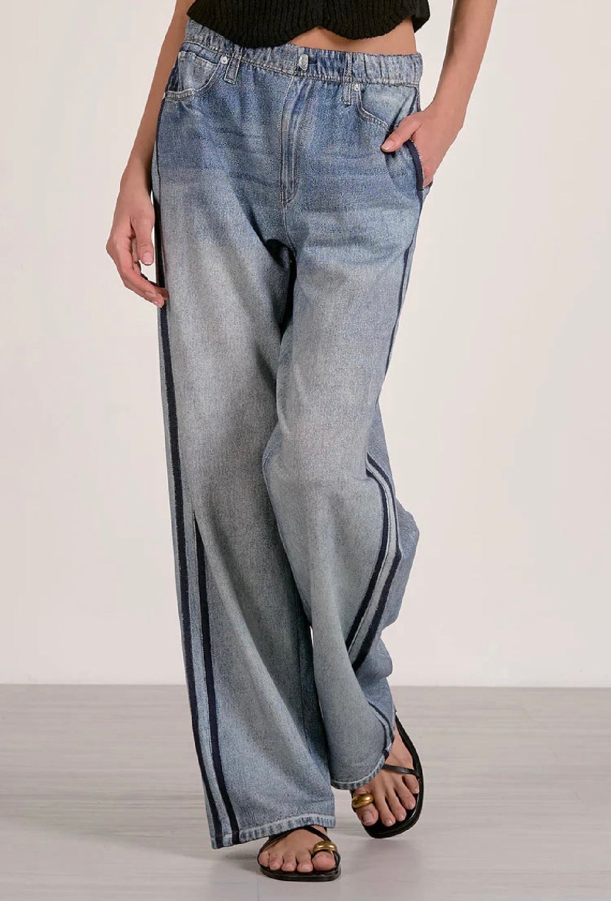 Denim Track Sweatpants