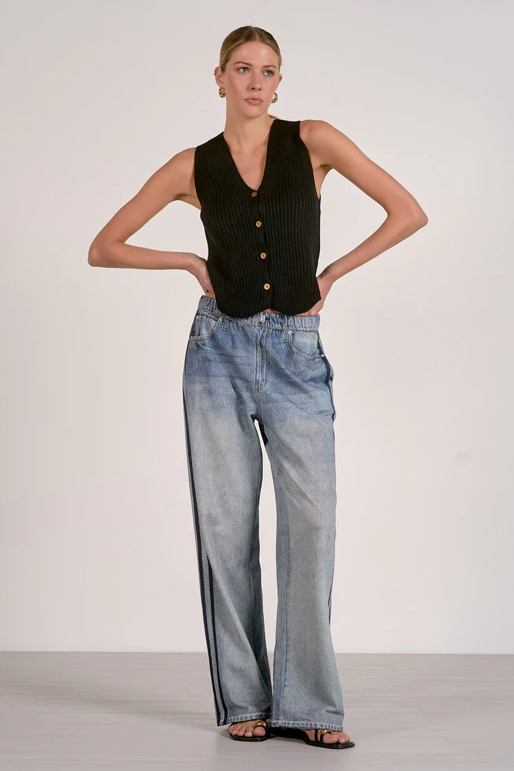 Denim Track Sweatpants