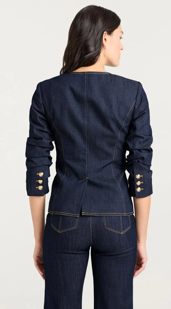 DENIM SCRUNCHED CHRIS JACKET