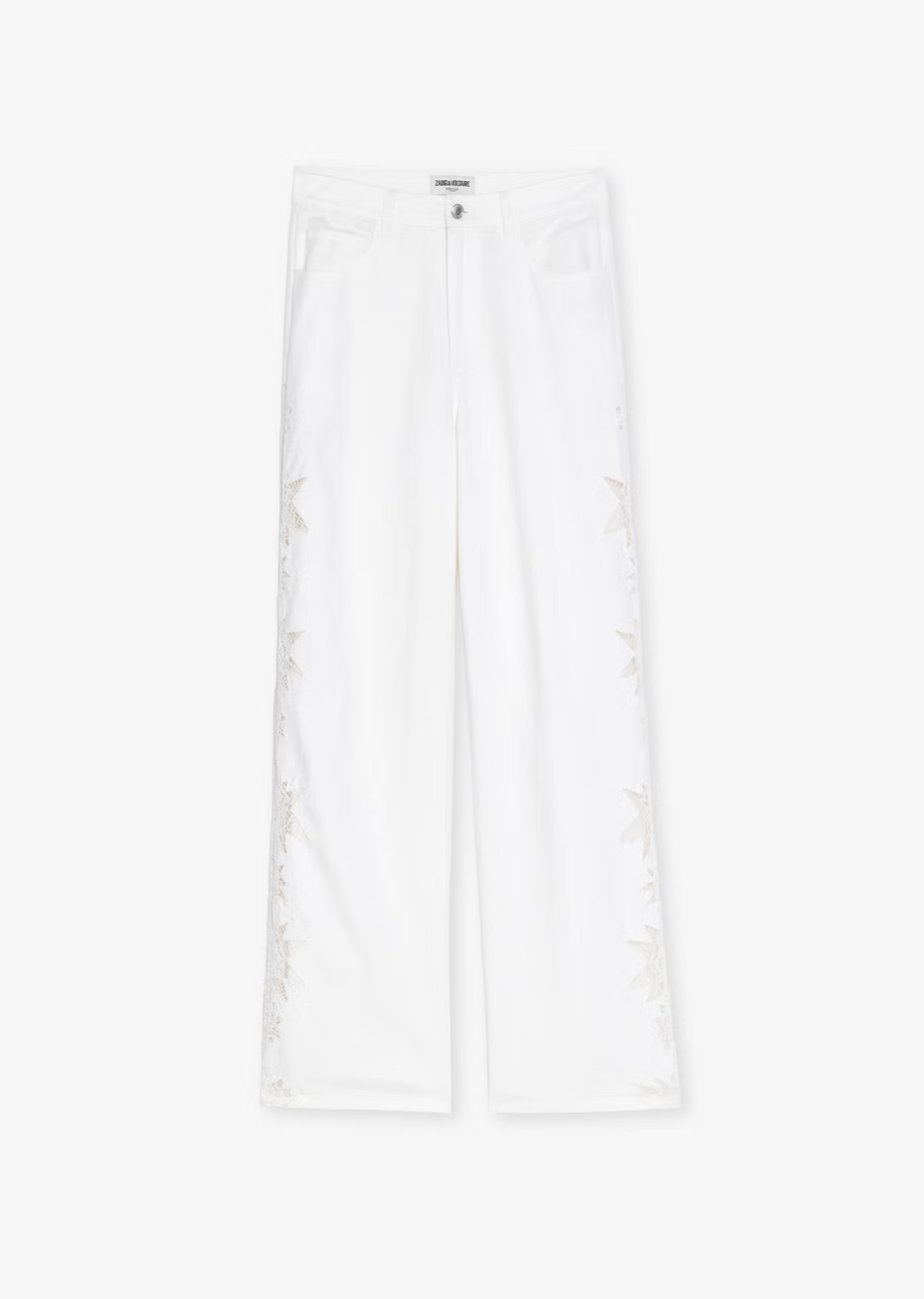 WIDE COTTON AND LINEN PANTS IN WHITE