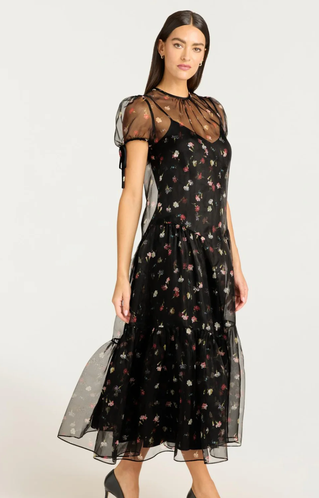 TUMBLING CARNATION KAIDA DRESS