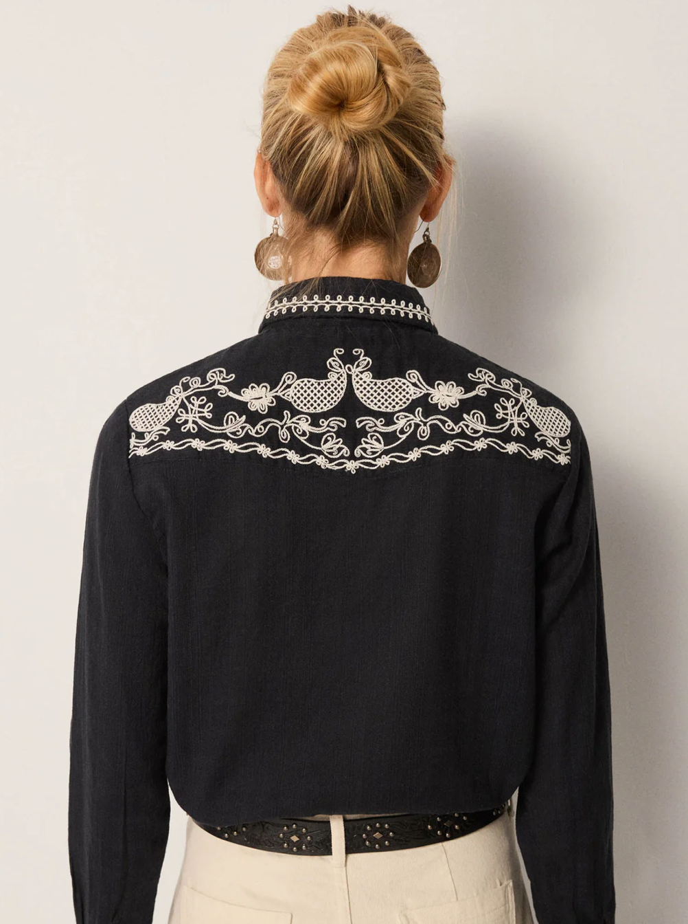 CHARRO BLOUSE - TABASCO NOIR