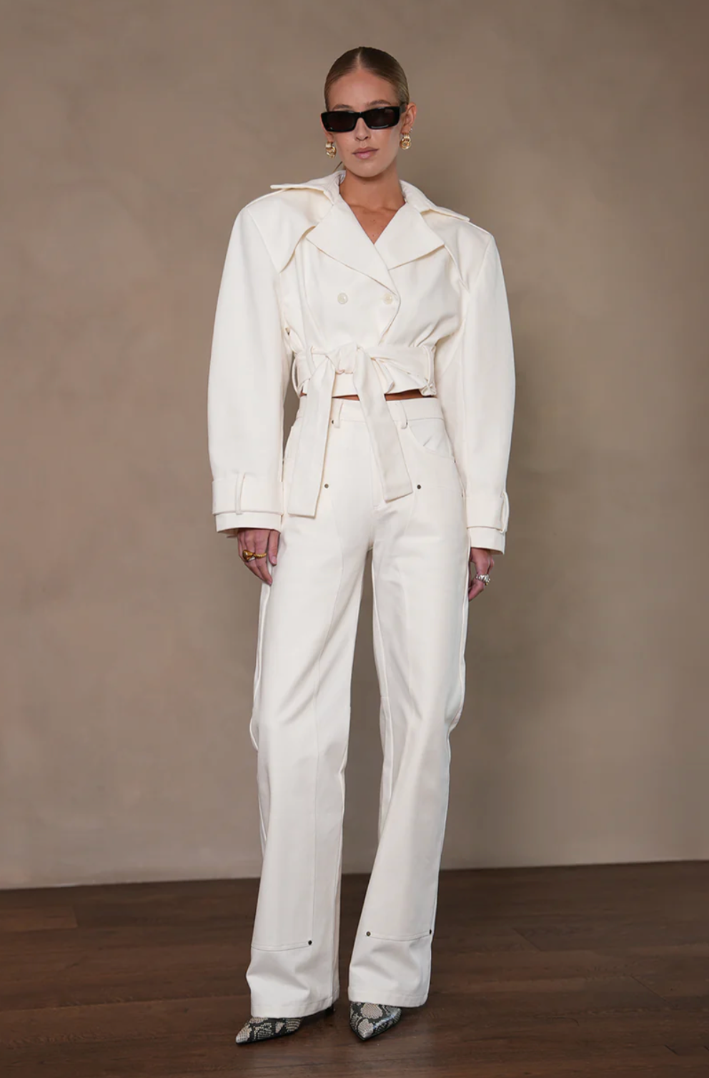 LARA WHITE DENIM PANT