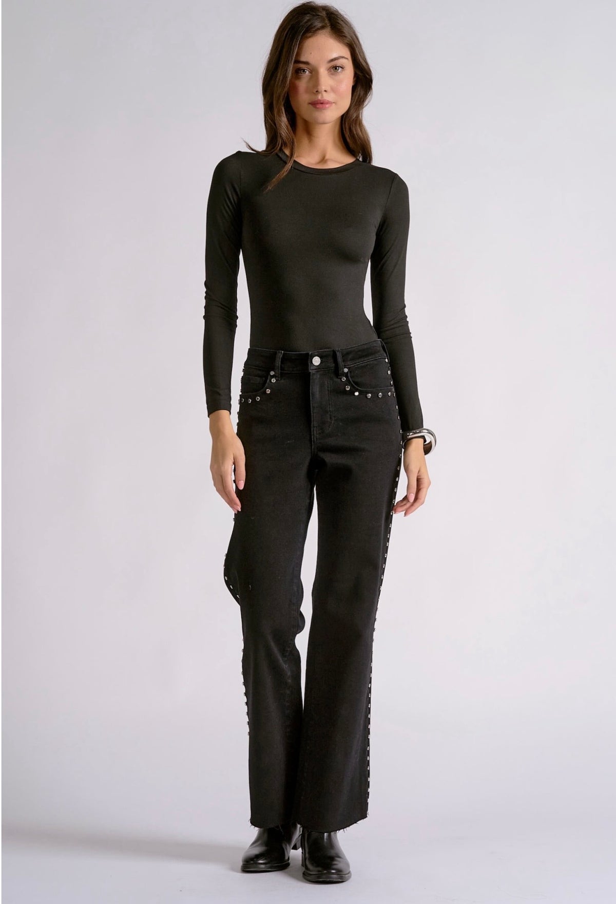 Studs Black Jeans