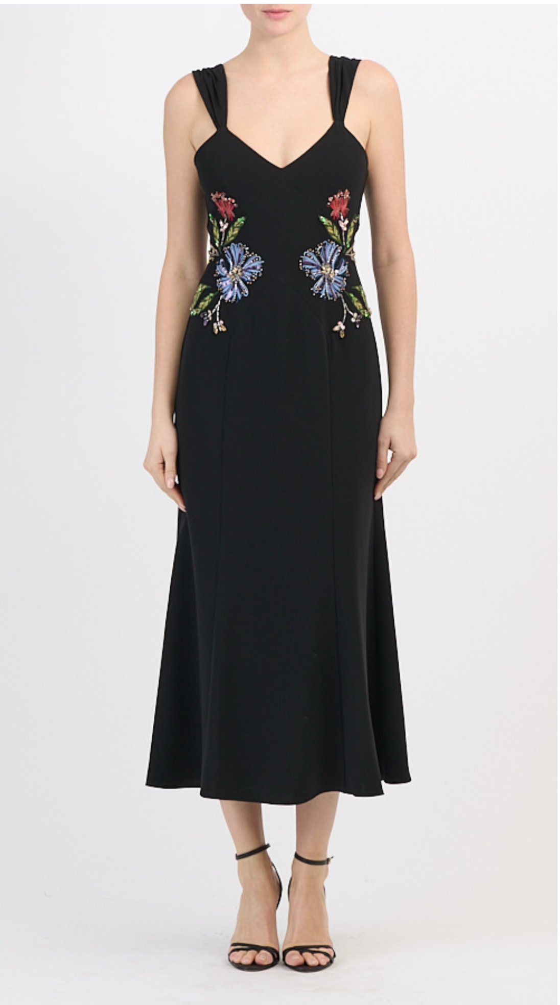 MIXED FLORAL MEDIA ANDRE DRESS