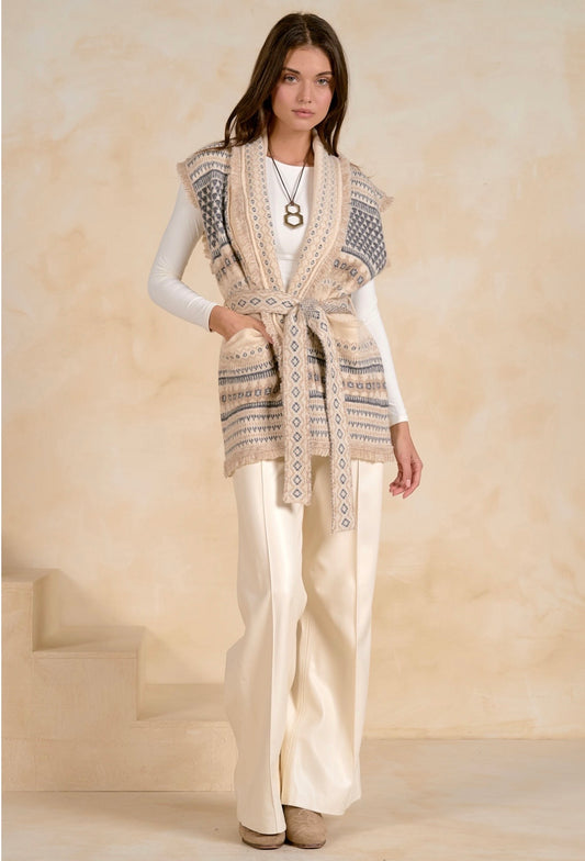 Sweater Slvless Off White