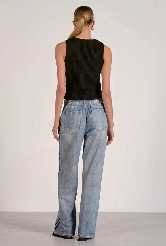Denim Track Sweatpants