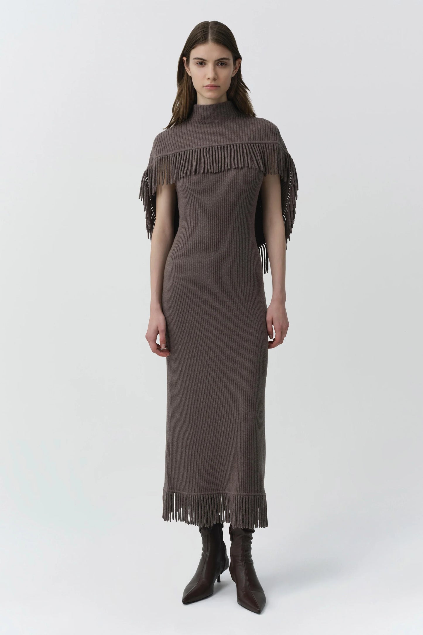 Jordan Knit Fringe Midi Dress
