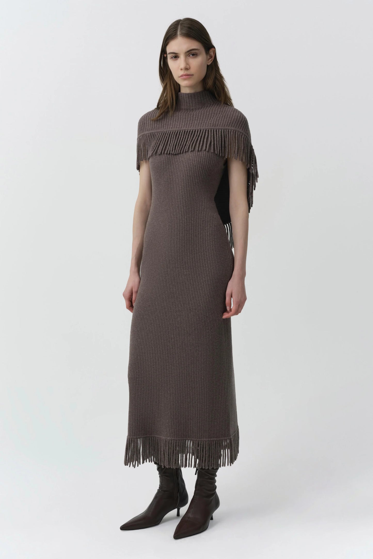 Jordan Knit Fringe Midi Dress
