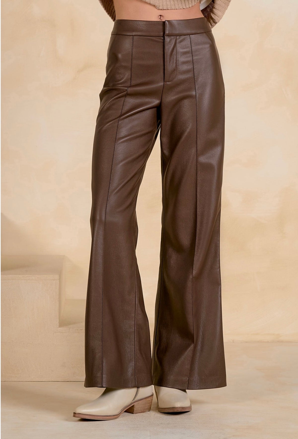 Pants HighW Brown