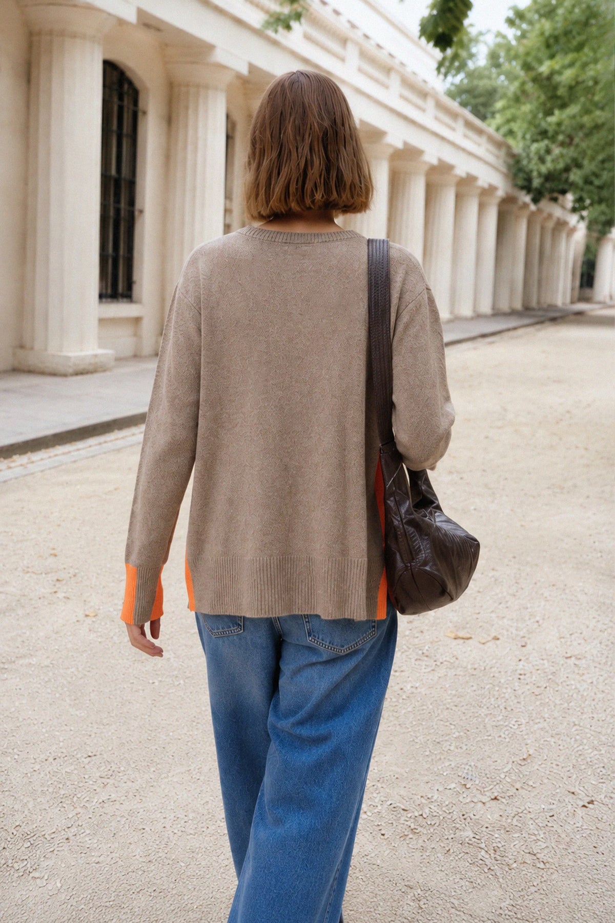 Fluorescent- Detail Sweater With Cashmere