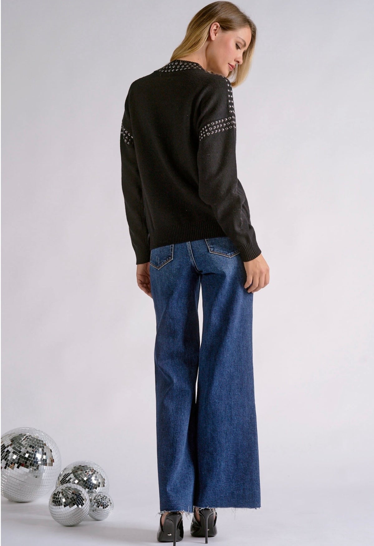 Studded Knit Sweater