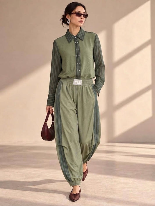 Conjunto verde manga larga