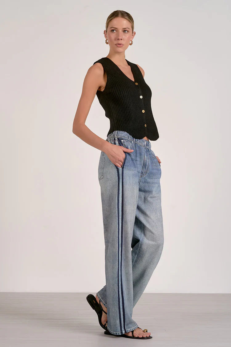 Denim Track Sweatpants