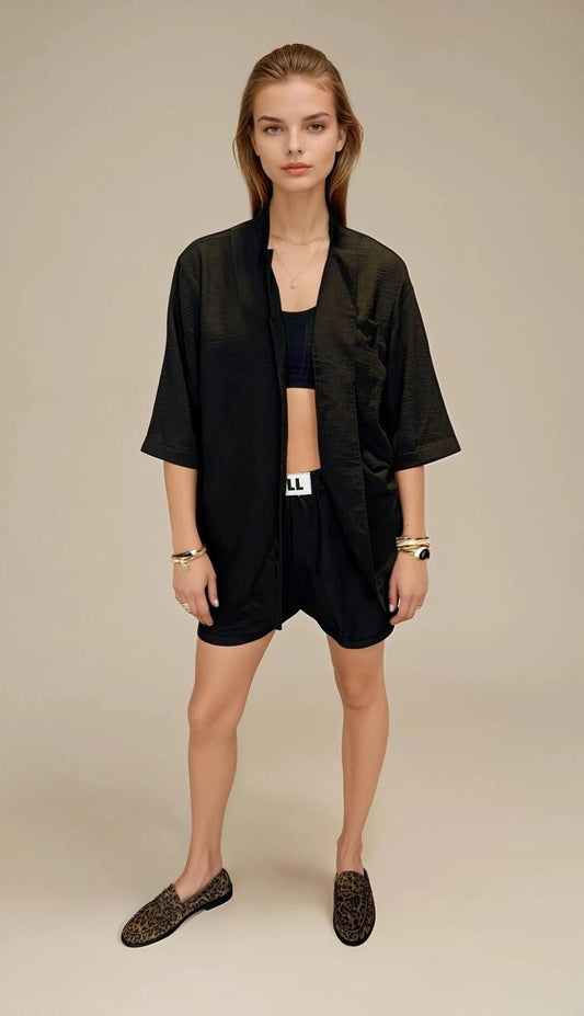 BLACK SHORT SET