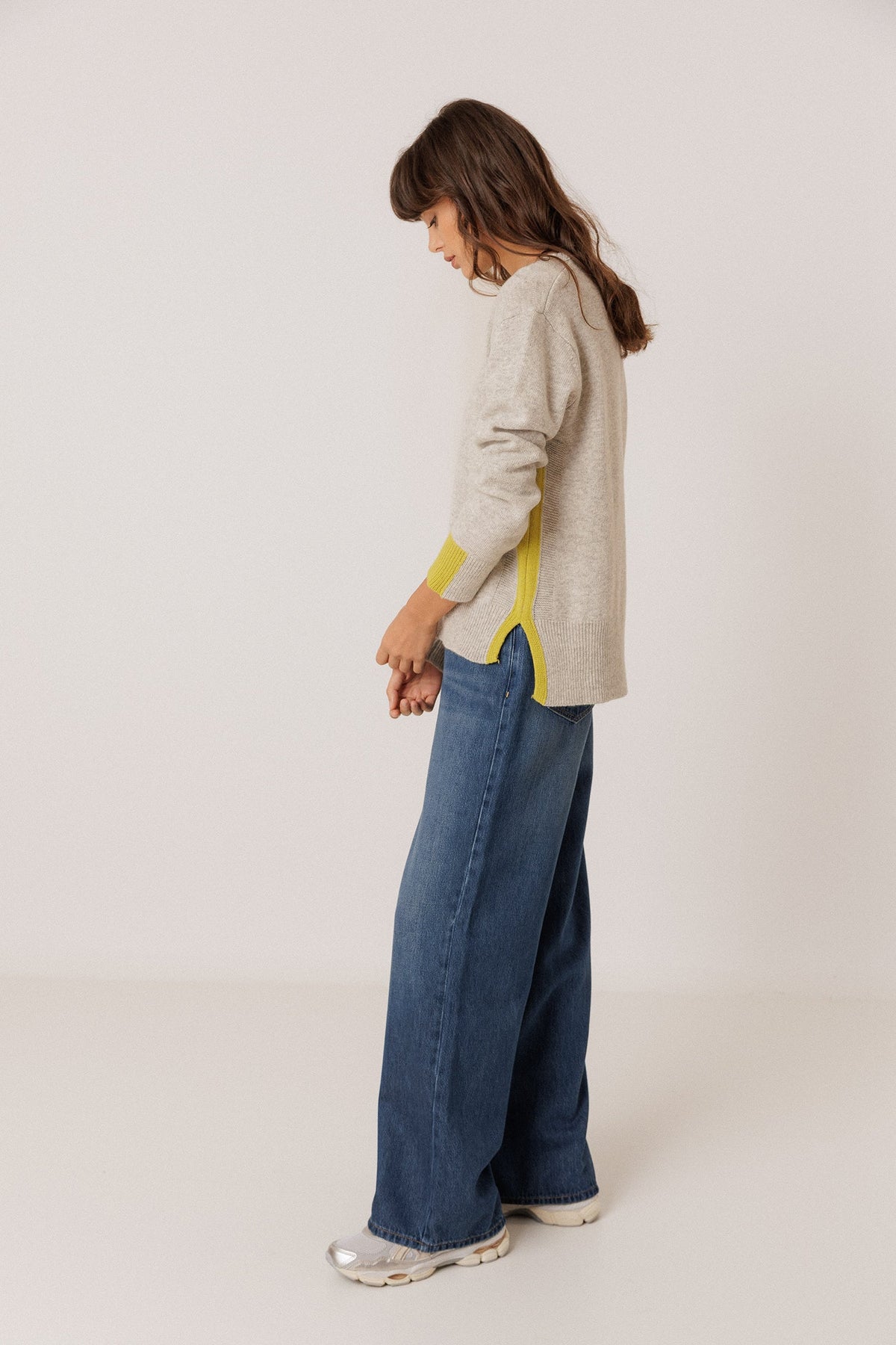 Fluorescent- Detail Sweater With Cashmere