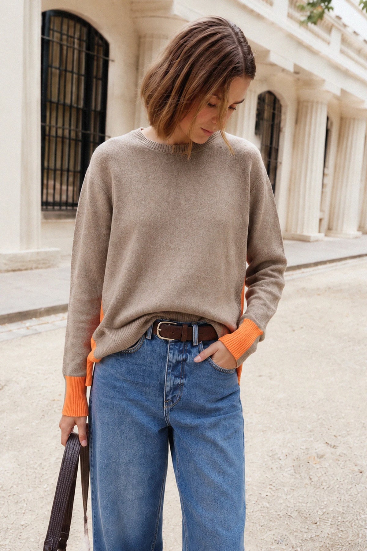 Fluorescent- Detail Sweater With Cashmere