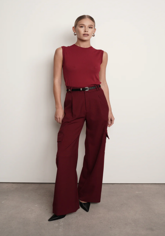 PIPER PANT- BURGUNDY