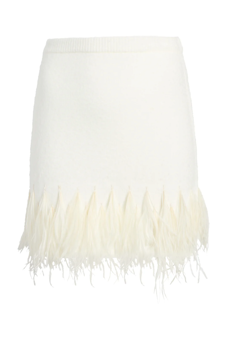 BRIANA FEATHER MINI SKIRT