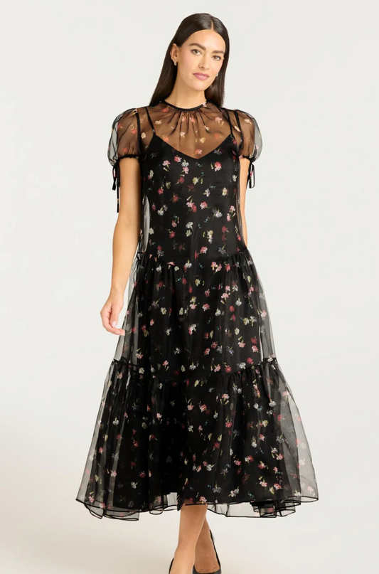 TUMBLING CARNATION KAIDA DRESS