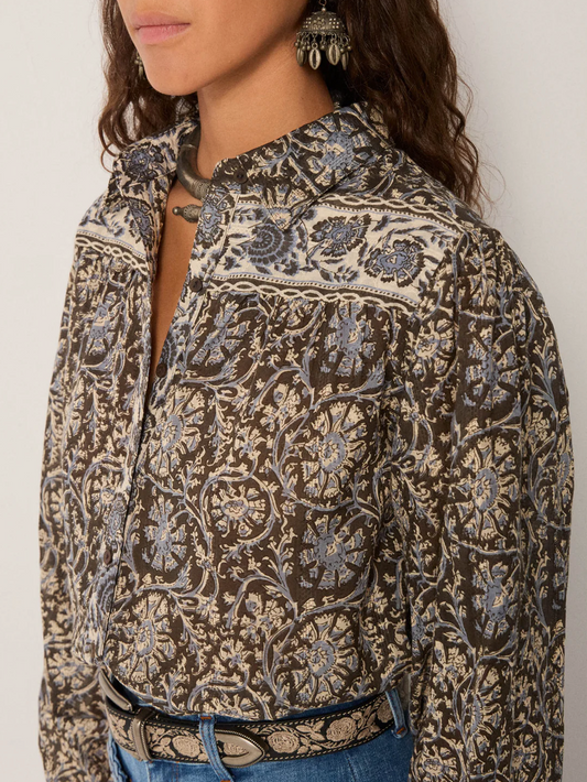 AMRIT BLOUSE - BLUE ORCHID