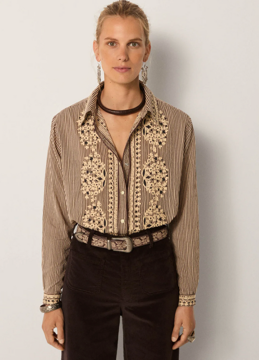 BEBO BLOUSE - COHIBA TOBBACO