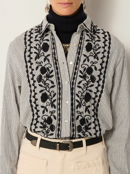AMANDA BLOUSE - LABERYNTH AZZURRO