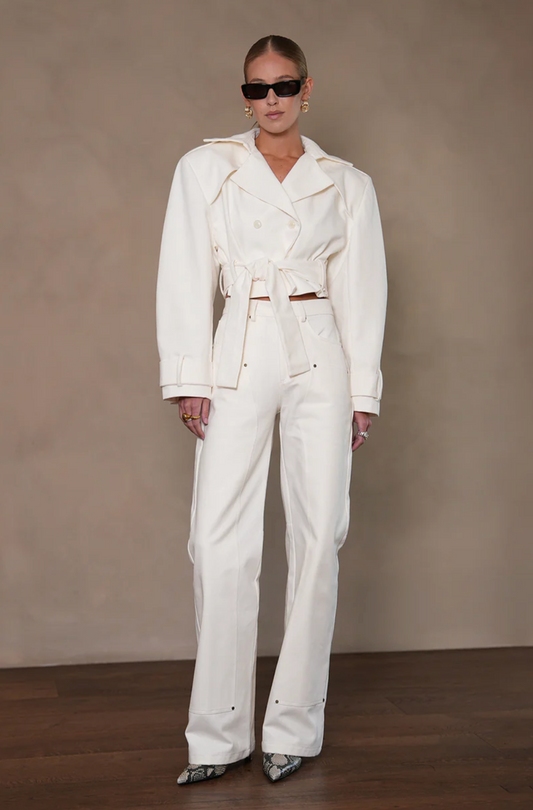 LARA WHITE DENIM PANT