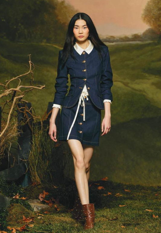 DENIM SCRUNCHED CHRIS JACKET