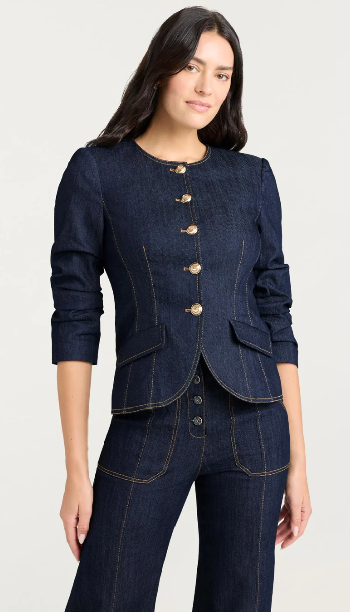 DENIM SCRUNCHED CHRIS JACKET