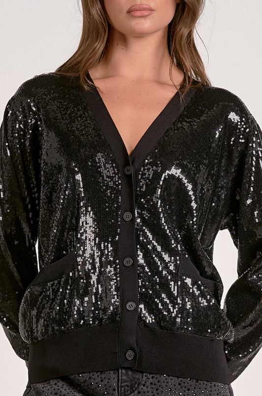 CARDIGAN SLVLESS BLACK