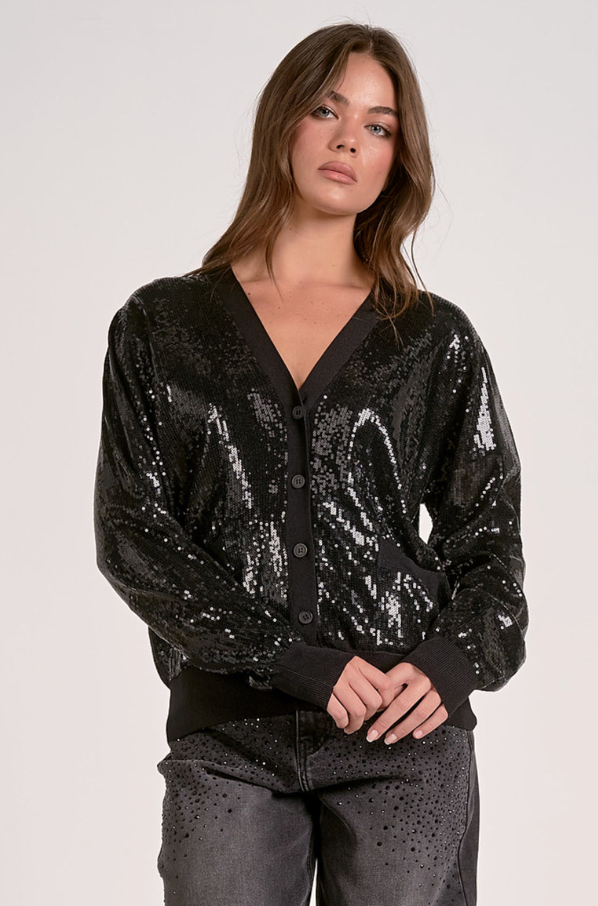 CARDIGAN SLVLESS BLACK