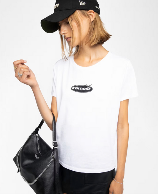 ALYS WHITE COTTON T-SHIRT
