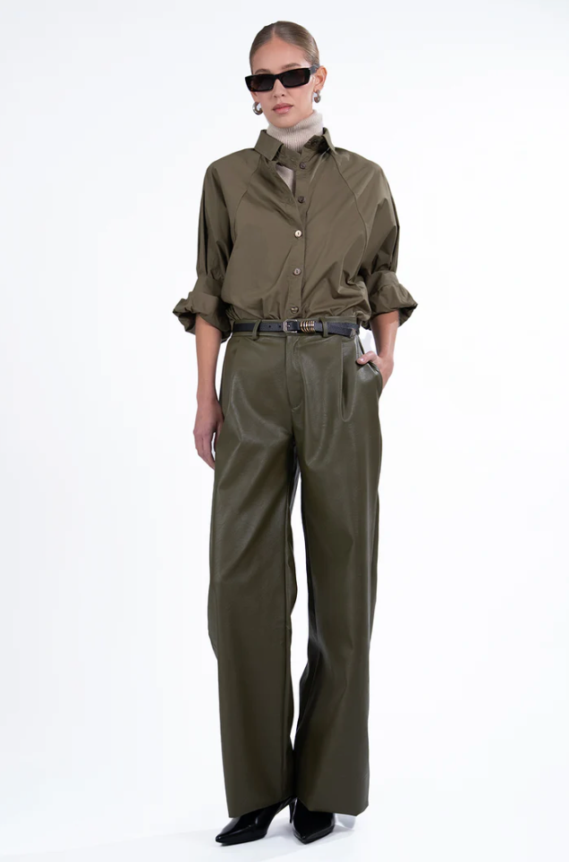 BECK POPLIN SHIRT - OLIVE