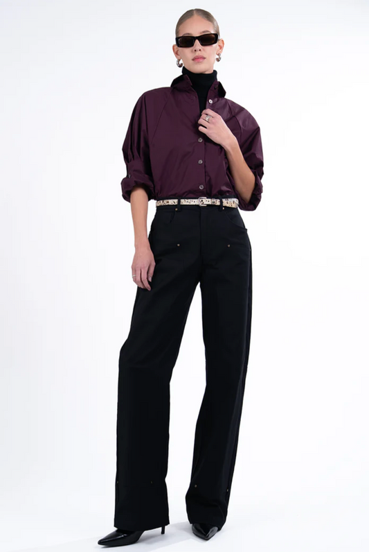 BECK POPLIN SHIRT - PLUM