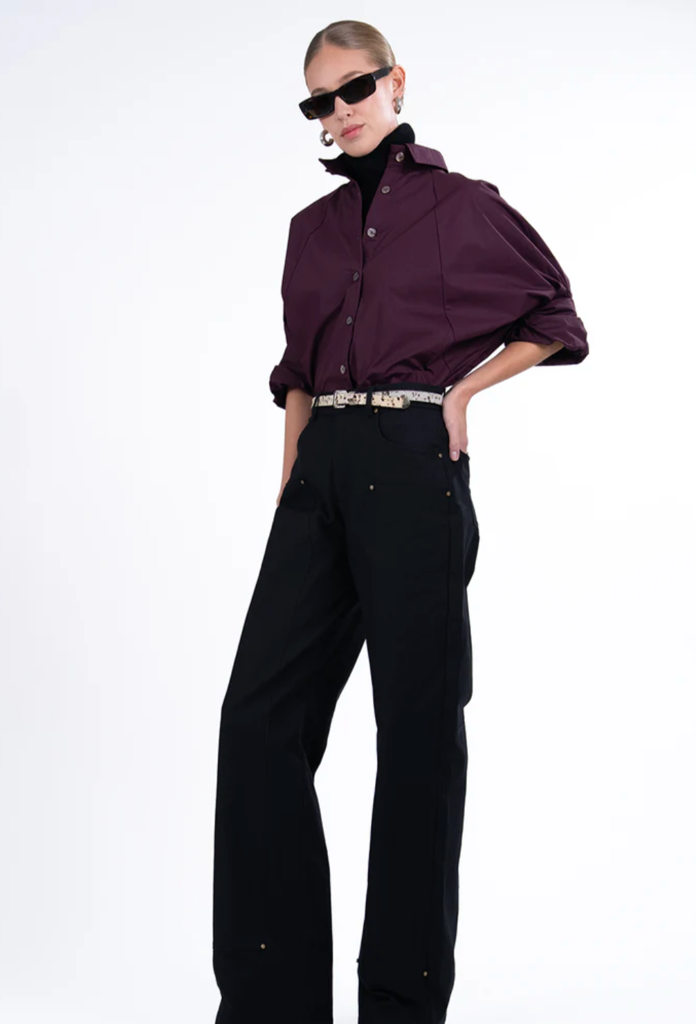 BECK POPLIN SHIRT - PLUM