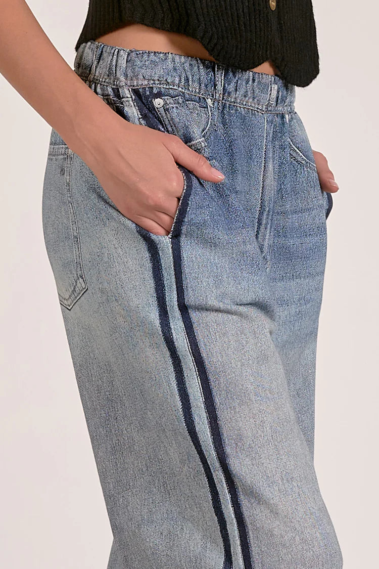 Denim Track Sweatpants