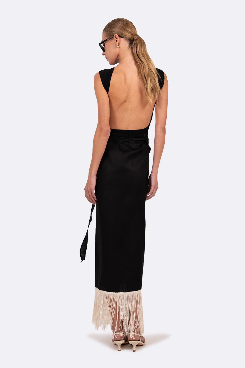 Eze Fringe Skirt - Black
