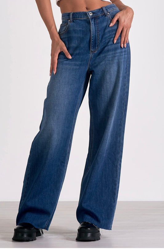 JEAN WIDE LEG BLUE