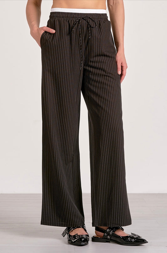 BLACK STRIPE PANT