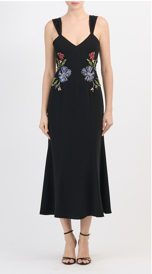 MIXED FLORAL MEDIA ANDRE DRESS