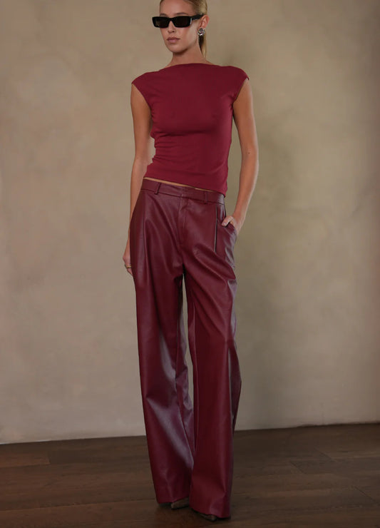 MILO FAUX LEATHER PANT
