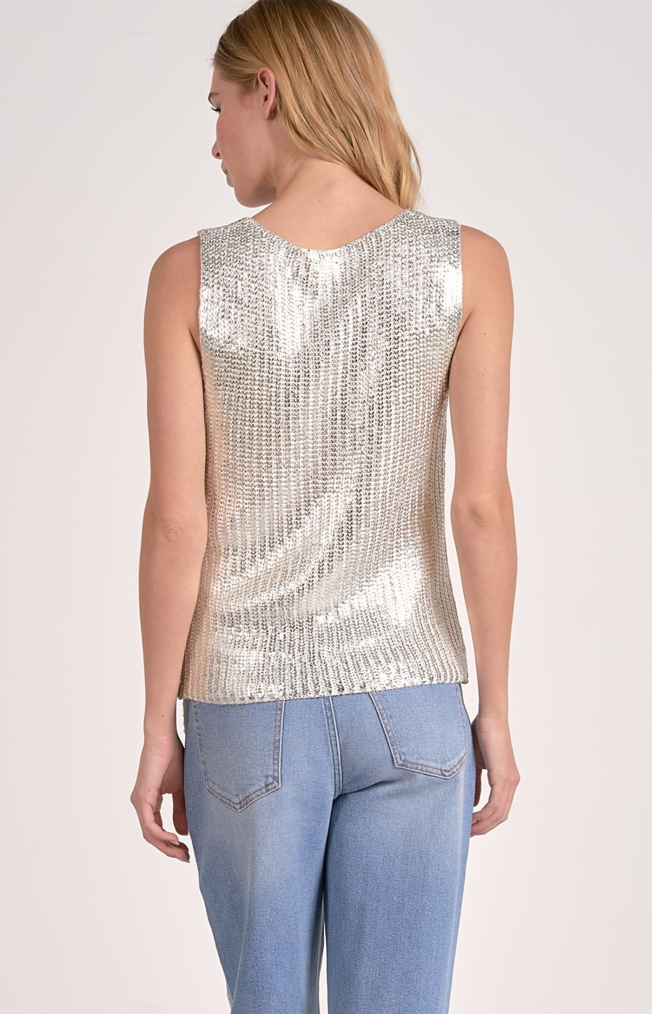 SWEATER CREWNK SLVLESS WHITE