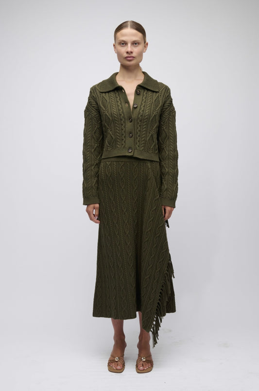 KARA CARDIGAN & MIDI SKIRT