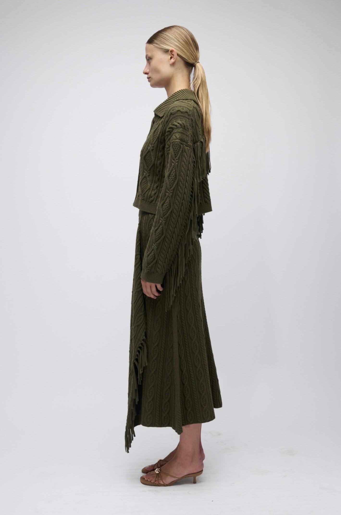 KARA CARDIGAN & MIDI SKIRT