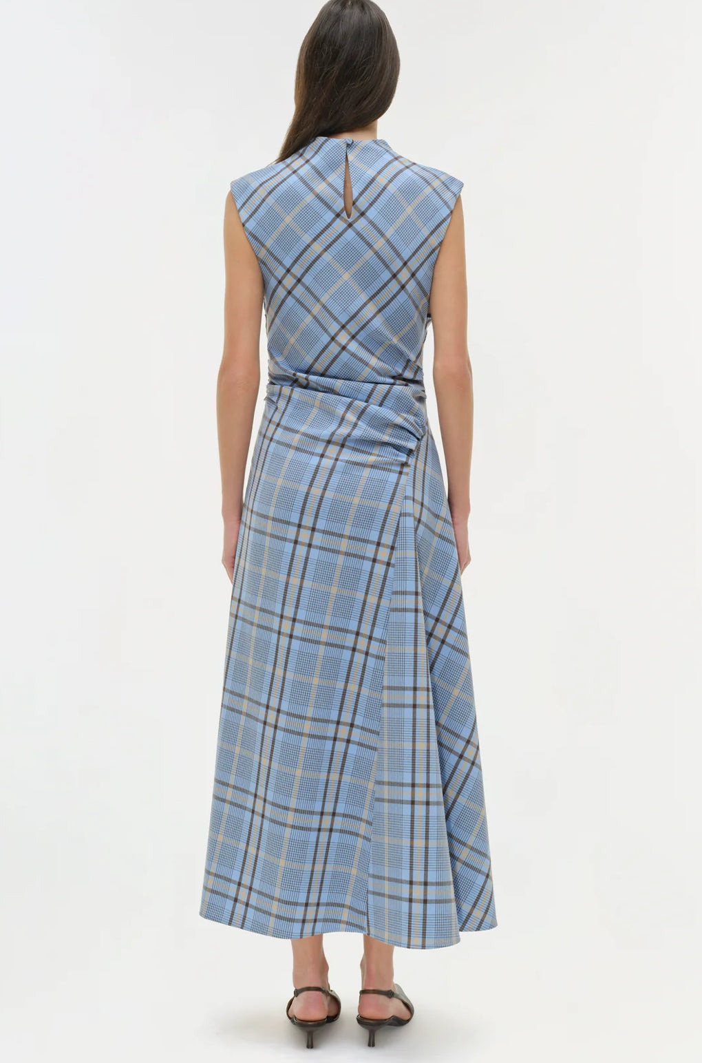 BURKE DRAPED MIDI DRESS