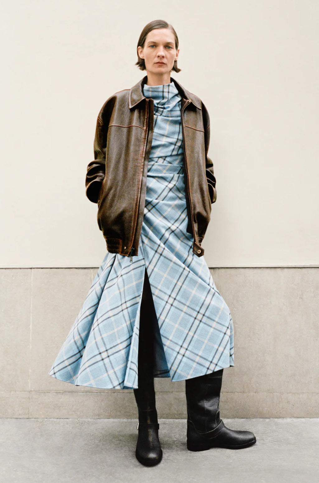 BURKE DRAPED MIDI DRESS