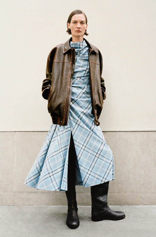 BURKE DRAPED MIDI DRESS